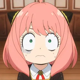 🙂 fe70202a Anya Forger Spy x Family Аниме, Девочка, Милый, Мультфильм, Spy x Family, Аня Форджер telegram sticker