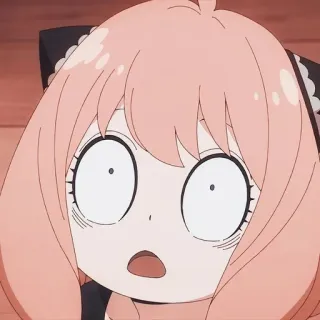 😳 0516523c Anya Forger Spy × Family anime, spy x family, anya, terkejut, kartun, lucu, reaksi telegram sticker