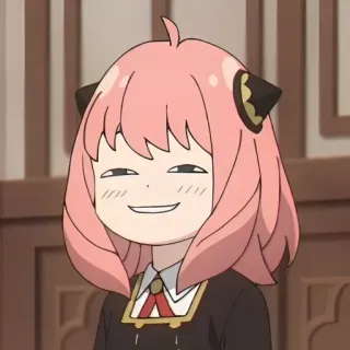 🌸 09aa8987 Anya Forger Spy x Family Anya Forger, Spy x Family, Anime, Kartun, Karakter, Lucu, Senyum telegram sticker