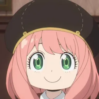 🥜 108f3869 Anya Forger Spy x Family anime, spy x family, anya forger, imut, karakter, tersenyum, perempuan telegram sticker