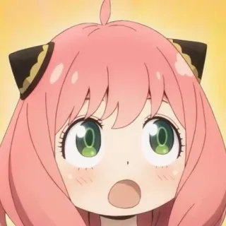 🥜 246ef410 Anya Forger Spy x Family Anime, Karakter, Anya, Spy x Family, Terkejut, Imut, Rambut pink, Forger telegram sticker