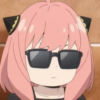 🥜 2a43ead1 Anya Forger Spy x Family Anya Forger, Anime, Spy x Family, Kartun, Keren, Kacamata hitam telegram sticker