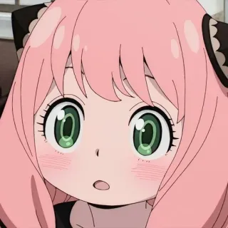 😯 2d3f3361 Anya Forger Spy x Family Anime, Spy x Family, Anya Forger, imut, kartun telegram sticker