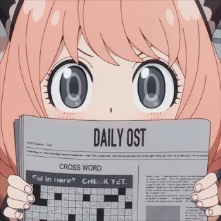 📰 3c6b3625 Anya Spy x Family DAILY OST CROSS WORD Fiil in here? CHECK YET. APPROVAL Anime, Gadis, Koran, Teka-teki silang, Lucu, Karakter telegram sticker