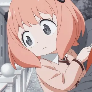 🙁 68543ec9 Anya Forger Spy x Family Anime, Spy x Family, Anya Forger, imut, kartun telegram sticker