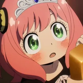 😍 a3b9dd12 Anya Forger Spy x Family anime, kartun, putri, gadis, Anya Forger, Spy x Family, imut telegram sticker