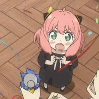 🥜 b1e63165 Anya Spy x Family Anya, Spy x Family, Anime, Imut, Gadis, Konfeti telegram sticker