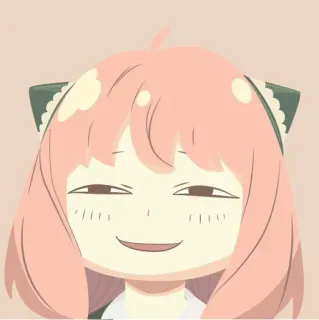 🌺 7bba73a1 Anya Forger Spy x Family Anime, Spy x Family, Anya Forger, Desenho animado, Engraçado, Fofo telegram sticker