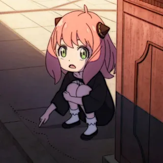 🎟 019066ca Anya Forger Spy x Family 动漫, 间谍过家家, 阿尼亚, 阿尼亚·福杰, 卡通, 可爱 whatsapp sticker