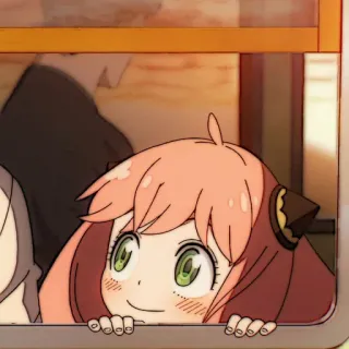 🎟 0f611e61 Anya Forger Spy x Family 阿尼亚, 间谍过家家, 动漫, 可爱, 粉色头发, 福杰 whatsapp sticker