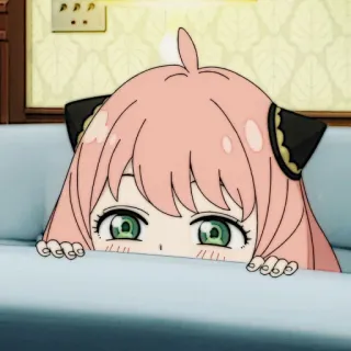 🎟 46ff1398 Anya Forger Spy × Family 阿尼亚·福杰, 间谍过家家, 动漫, 可爱, 偷看, 卡通, 搞笑 whatsapp sticker