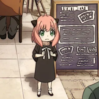 🎟 51020de6 Anya Forger Spy x Family 动漫, 卡通, 间谍过家家, 阿尼亚, 福杰, 可爱, 女孩 whatsapp sticker