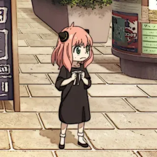 🎟 58b41fc4 Anya Spy x Family 动漫, 女孩, 间谍过家家, 阿尼亚·福杰, 可爱, 卡通 whatsapp sticker