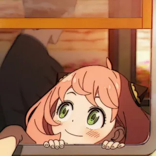 🎟 60ea96d9 Anya Forger Spy x Family 动漫, 间谍过家家, 阿尼亚, 阿尼亚·福杰, 可爱, 搞笑 whatsapp sticker