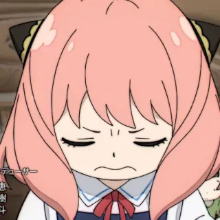 🎟 7c4c003c Anya Forger Spy x Family 动漫, 卡通, 可爱, 间谍过家家, 阿尼亚·福杰, 卡哇伊, 粉色头发 whatsapp sticker