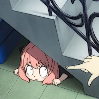 🎟 7cff1129 Anya Forger Spy x Family 动漫, 间谍过家家, 阿尼亚·福杰, 可爱, 卡通, 搞笑 whatsapp sticker