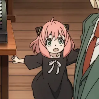 🎟 7f89d612 Anya Forger Spy x Family 动漫, 女孩, 卡通, 间谍过家家, 阿尼亚, 福杰, 可爱 whatsapp sticker