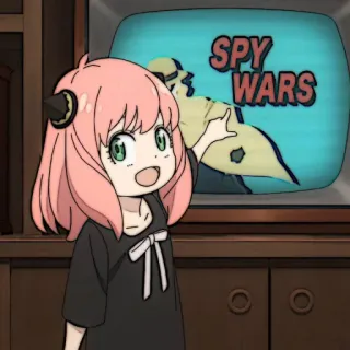 🎟 b2e57421 Anya Forger Spy x Family SPY WARS 动漫, 卡通, 间谍, 电视, 女孩, 可爱 whatsapp sticker