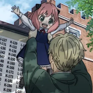 🎟 bbaab886 Anya Spy x Family 阿尼亚, 间谍过家家, 动漫, 家庭, 可爱 whatsapp sticker