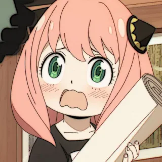 🎟 be481429 Anya 动漫, 女孩, 卡通, 间谍过家家, 阿尼亚·福杰, 角色 whatsapp sticker