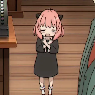 🎟 d1114a17 Anya Forger Spy x Family 动漫, 间谍过家家, 阿尼亚, 阿尼亚·福杰, 可爱, 卡通 whatsapp sticker