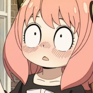 🎟 d2daccd8 Anya Forger Spy x Family 动漫, 卡通, 女孩, 可爱, 间谍过家家, 阿尼亚·福杰, 震惊 whatsapp sticker