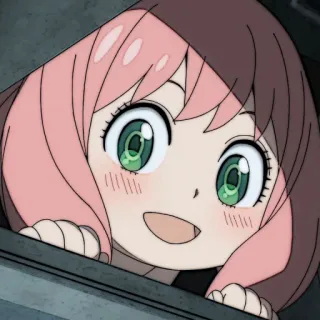 🎟 e62c4c89 Anya Forger Spy x Family 动漫, 漫画, 卡通, 可爱, 间谍过家家, 阿尼亚·福杰 whatsapp sticker