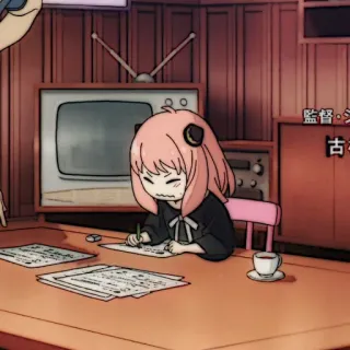 🎟 ed7b967d Anya Forger Spy x Family 动漫, 间谍过家家, 阿尼亚, 福杰, 卡通 whatsapp sticker