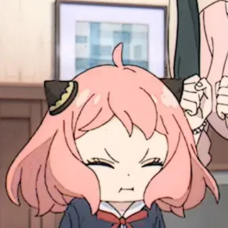 🧸 198ec8be Anya Forger Spy x Family Anya Forger, Spy x Family, anime, cartoon, funny face, angry, cute telegram sticker