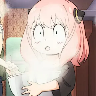 🧸 216d2562 Anya Forger Spy x Family anime, spy x family, anya forger, cute, cartoon, funny, shocked telegram sticker