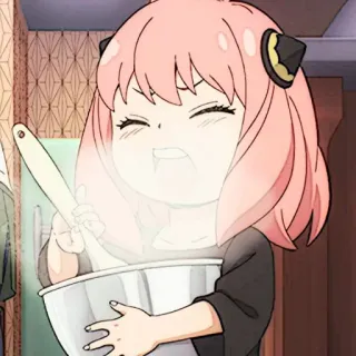 🧸 535cd5ba Anya Forger Spy x Family anime, cooking, funny, cute, character, spy x family, anya forger telegram sticker