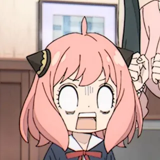 🧸 5a28b05b Anya Forger Spy x Family anime, cute, funny, meme, Spy x Family, Anya Forger, shocked telegram sticker