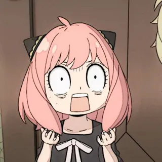 🧸 b45e31f4 Anya Forger Spy x Family anime, cartoon, spy x family, anya forger, cute, funny, shocked telegram sticker