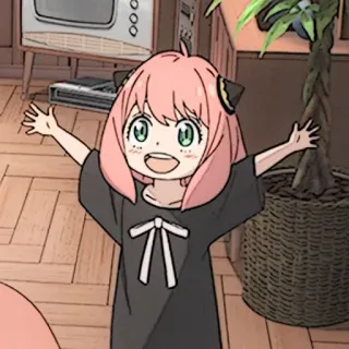 🧸 e32c0277 Anya Forger Spy x Family anime, spy x family, anya forger, cute, character, cartoon telegram sticker