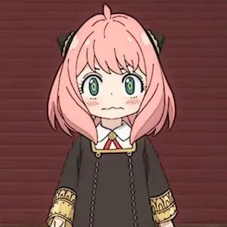 🧸 f365dc47 Anya Forger Spy x Family anime, cartoon, character, spy x family, anya forger, pink hair, girl telegram sticker