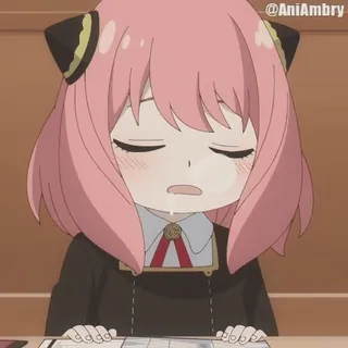 😴 03668892 Anya Forger Spy × Family Аниме, Девушка, Семья шпиона, Милый, Слеза telegram sticker