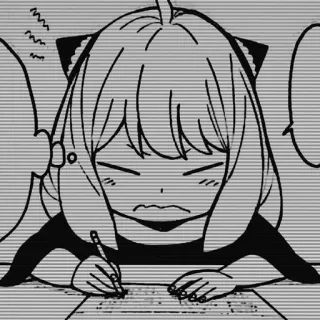 🥜 aab23db3 Anya Forger Spy × Family anime, kartun, Spy Family, Anya Forger, imut, menulis, manga telegram sticker