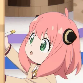 🥜 bf2c540c Anya Forger Spy x Family Anya, Spy x Family, Anime, Kartun, Imut, Anak-anak, Rambut pink, Fanart telegram sticker