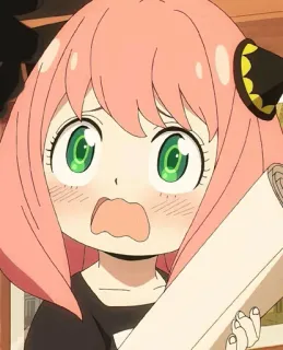 🥜 d4748a00 Anya Forger Spy x Family Anime, Kartun, Imut, Gadis, Terkejut, Anya Forger telegram sticker