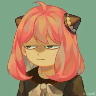 😒 1f2f255b Anya Forger Spy x Family 动漫, 间谍过家家, 阿尼亚·福杰, 卡通, 漫画, 可爱, 搞笑, 粉丝艺术 telegram sticker