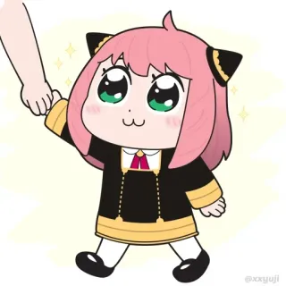 ✨ 498efa4e Anya Forger Spy × Family 动漫, 间谍过家家, 阿尼亚, 福杰, 可爱, 漫画, 卡哇伊 telegram sticker