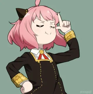 😌 a359563a Anya Forger Spy × Family 动漫, 间谍过家家, 阿尼亚, 福杰, 卡通, 角色 telegram sticker