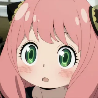 😯 ba7a89b1 Anya Forger Spy x Family 아냐 포저, 스파이 패밀리, 애니메이션, 만화, 만화영화, 여자아이, 귀여운 telegram sticker