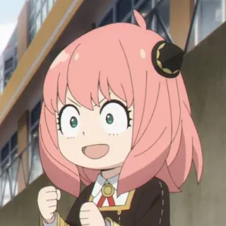 🥜 3621dd8d Anya Forger Spy x Family 아냐, 애니메이션, 만화, 스파이 패밀리, 귀여운, 여자아이, 캐릭터 telegram sticker