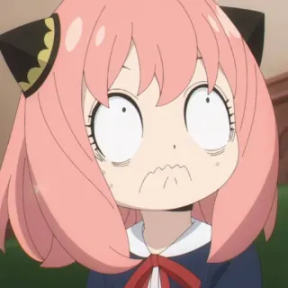 🥜 94915169 Anya Forger Spy x Family 애니메이션, 스파이 패밀리, 아냐 포저, 충격, 표정, 귀여운, 만화 telegram sticker