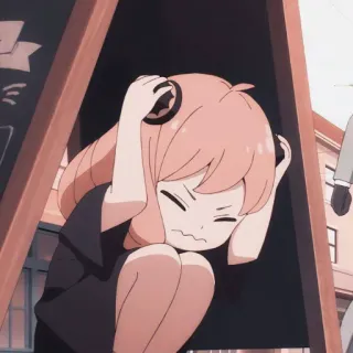 😣 190da412 Anya Forger Spy × Family Anime, Spy x Family, Anya Forger, Desenho animado, Fofo/a, Preocupado/a telegram sticker