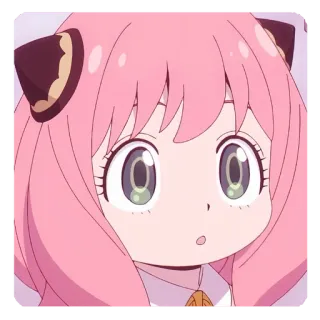 🍥 168d74fc Anya Forger Spy × Family anime, manga, spy family, anya forger, imut, kartun, anak-anak, perempuan whatsapp sticker