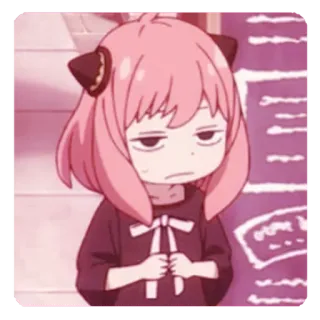 🍥 20d75489 Anya Forger Spy × Family Anime, Spy Family, Anya Forger, imut, Kartun, Manga whatsapp sticker