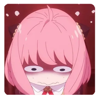 🍥 2f0bf294 Anya Forger Spy × Family anya forger, spy x family, anime, muka lucu, bingung, terkejut whatsapp sticker