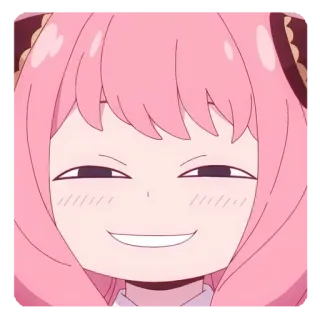 🍥 515f54c3 Anya Forger Spy × Family Anime, Spy Family, Anya Forger, imut, lucu, nakal, kartun, karakter whatsapp sticker